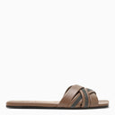 Brunello Cucinelli Brown Leather Slide