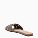 Brunello Cucinelli Brown Leather Slide