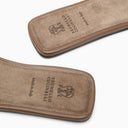 Brunello Cucinelli Brown Leather Slide