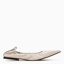 Brunello Cucinelli Ivory Leather Ballerina