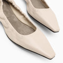 Brunello Cucinelli Ivory Leather Ballerina