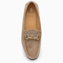 Brunello Cucinelli Hazelnut Suede Loafer With Horsebit