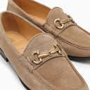 Brunello Cucinelli Hazelnut Suede Loafer With Horsebit