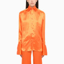Woera Orange Silk Regular Shirt - Balardi