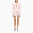 The Mannei Pink Draped Silk Dress - Balardi