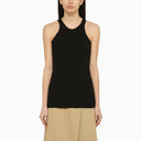 Sportmax Black Cotton And Silk Tank Top