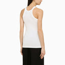 Sportmax White Cotton And Silk Tank Top