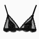 Dolce&Gabbana Black Silk Satin And Lace Bra