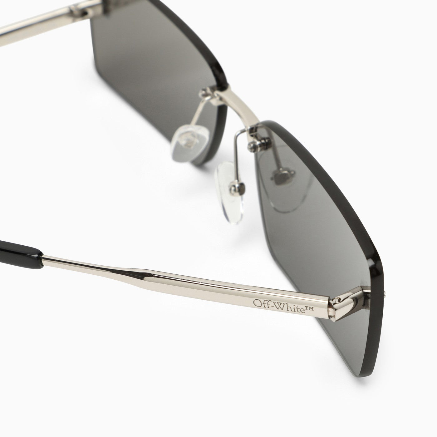 OFF-WHITE: metal sunglasses - Silver