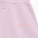 Shorts di cotone Lilac Off White ™ con grande logo bookish