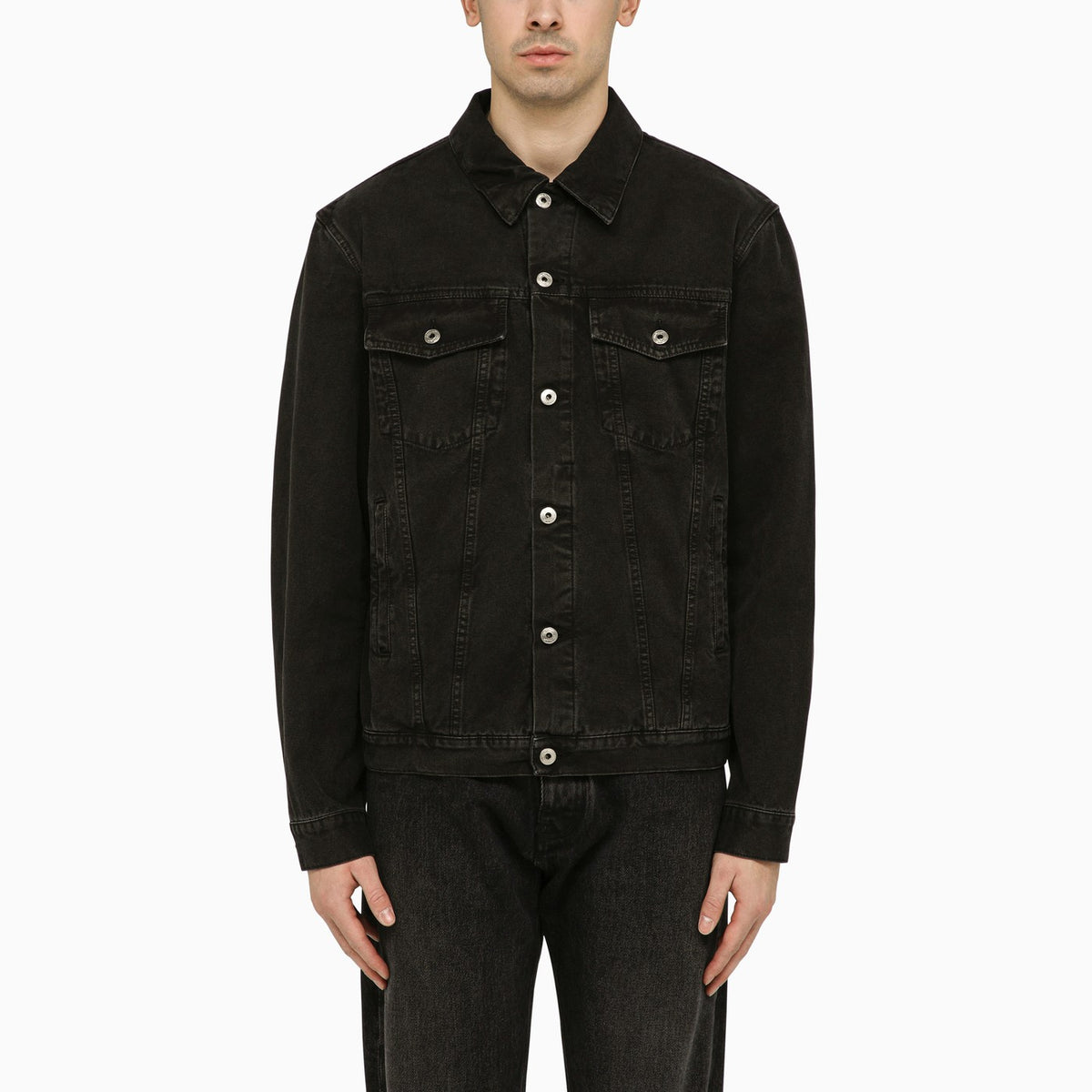 Off-White Black Cotton Denim Jacket