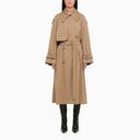 Sportmax Cotton Sand Trench Coat