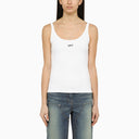 Off White™ White Cotton Tank Top With Logo