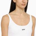 Off White™ White Cotton Tank Top With Logo