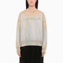 Off White™ Regular Beige Washed Sweatshirt - Balardi