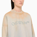Off White™ Regular Beige Washed Sweatshirt - Balardi