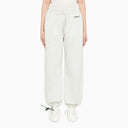 Off White™ White Cotton Jogging Trousers - Balardi