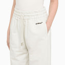 Off White™ White Cotton Jogging Trousers - Balardi