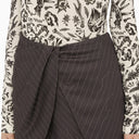 Off White ™ Grey Twist Pinstripe Minonskirt