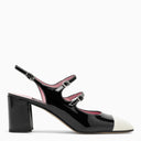 Carel paris papaia marfil/platero negro slingback