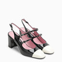 Carel paris papaia marfil/platero negro slingback