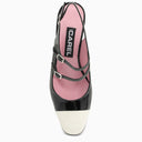 Carel paris papaia marfil/platero negro slingback