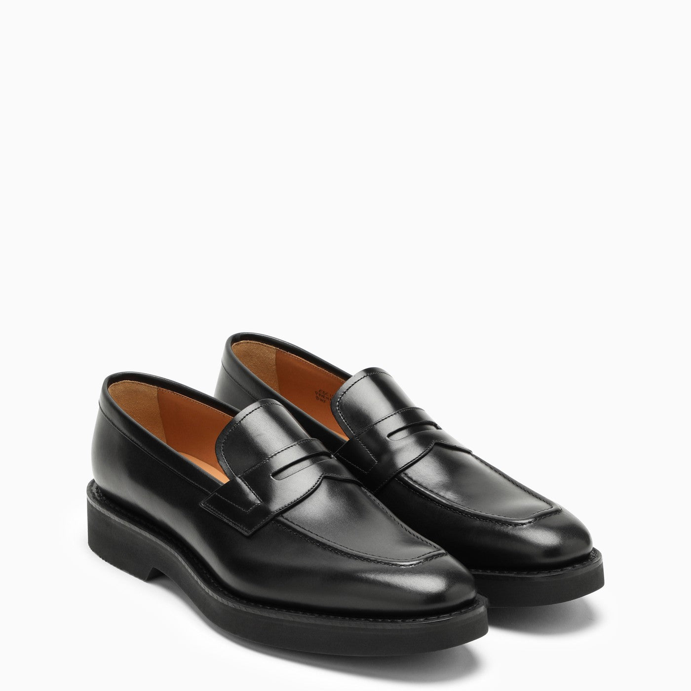 Black Church's Loafers Womens Black Polished Fumé Leather