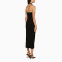 David Koma Black Draped Midi Dress