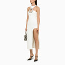 David Koma White Asymmetrical Midi Dress