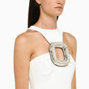 David Koma White Asymmetrical Midi Dress