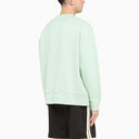 Sweat-shirt Palm Angels Mint Green Cotton Crewneck avec imprimé