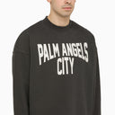 Palm Angels Pa City Gray Delavè T -shirt