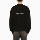 Palm Angels Black Crewneck Felpa con logo