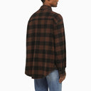 Palm Angels Marrone che controlla maglietta