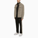 Palm Angels Checked Cotton Shirt Jacket With Logo