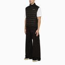 Palm Angels Black Gededed Nylon Waistcoat