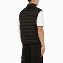 Palm Angels Black Gededed Nylon Waistcoat