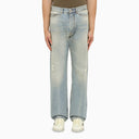 Palm Angels Light Blue Denim Monogram Jeans - Balardi