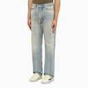 Palm Angels Light Blue Denim Monogram Jeans - Balardi