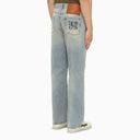 Palm Angels Light Blue Denim Monogram Jeans - Balardi