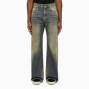 Palm Angels Blue/Brown Denim jeans con usura
