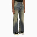 Palm Angels Blue/Brown Denim jeans con usura