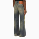 Palm Angels Blue/Brown Denim jeans con usura