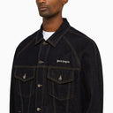 Palm Angels Navy Giacca in cotone denim