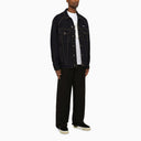 Palm Angels Navy Giacca in cotone denim