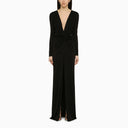 Costarellos Black Silk Blend Brienne Dress