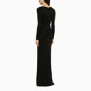 Costarellos Black Silk Blend Brienne Dress
