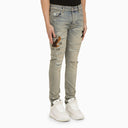 Amiri Jeans Varsity Eagle Logo Indigo Antico