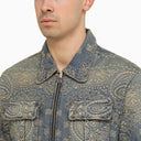 Amiri Denim Bandana Pattern Jacket