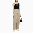 Palm Angels Black Cotton Cropped Top